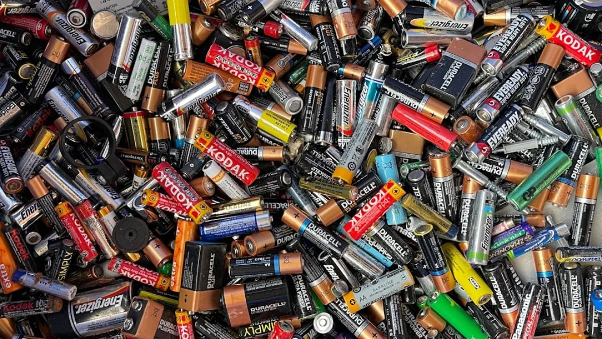 Batteries collected for recycling