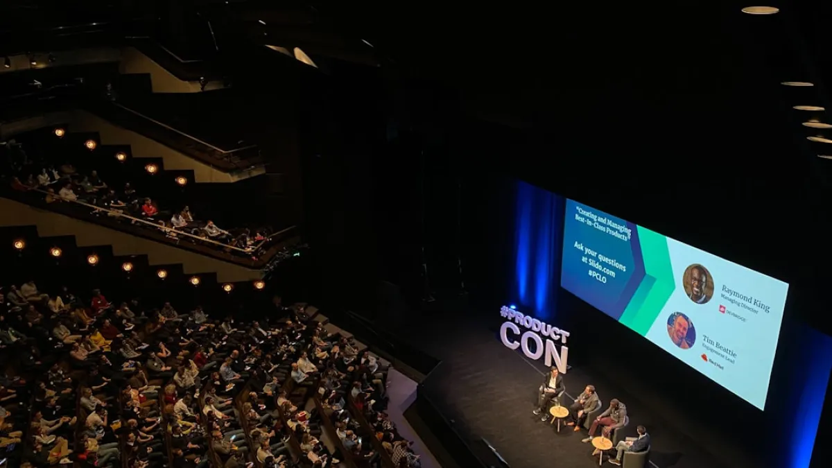 Panel discussion at tech conference