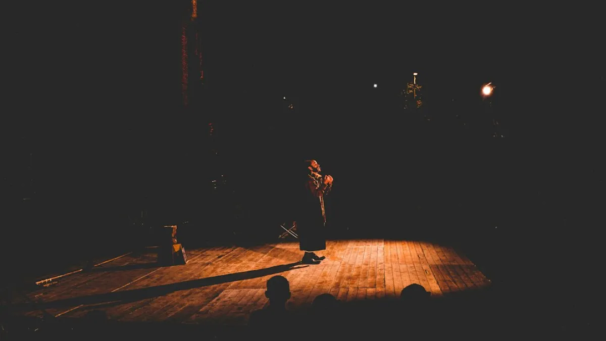 person standing on stage