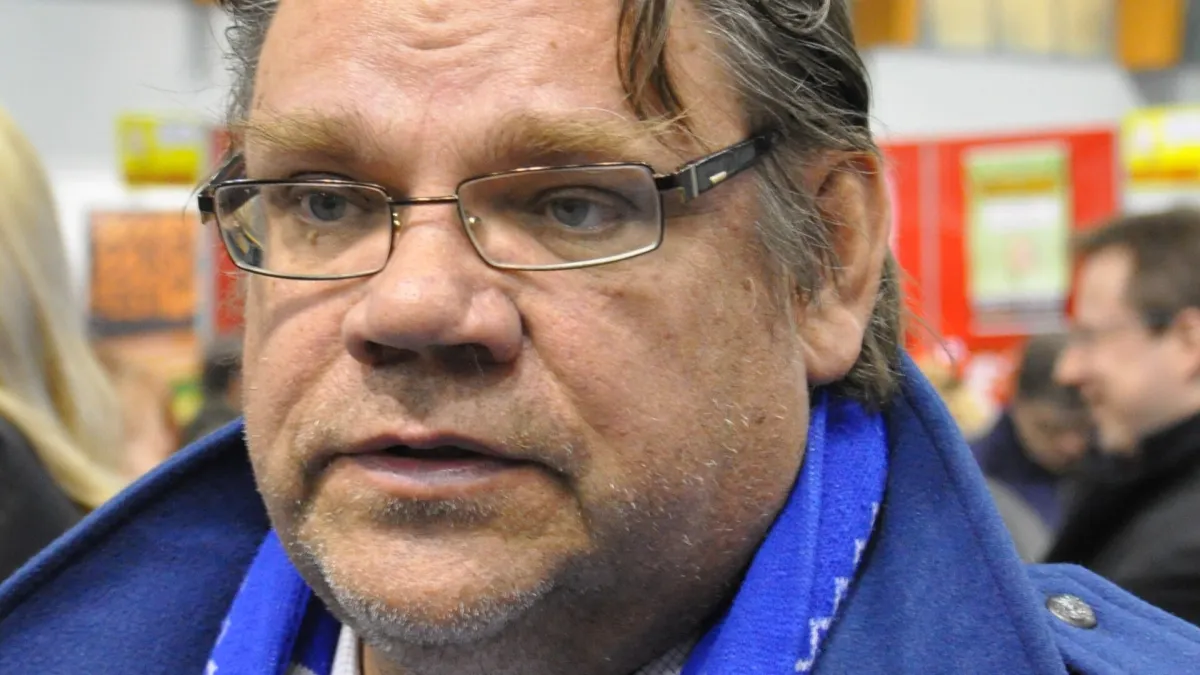 Chairman of the True Finns party Timo Soini at the Tampere Book Fair 2010.