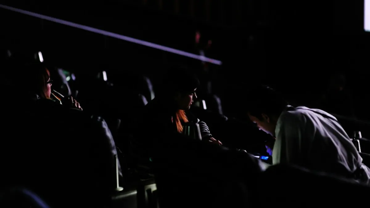 Audience in movie theater