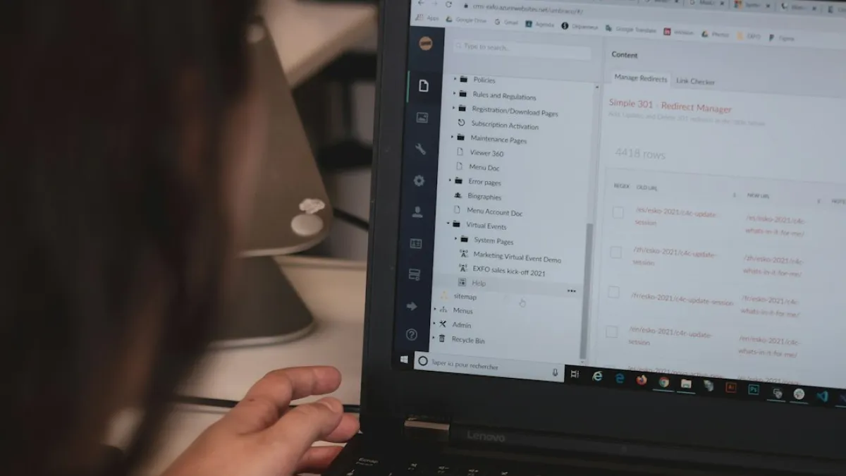 person using black laptop computer