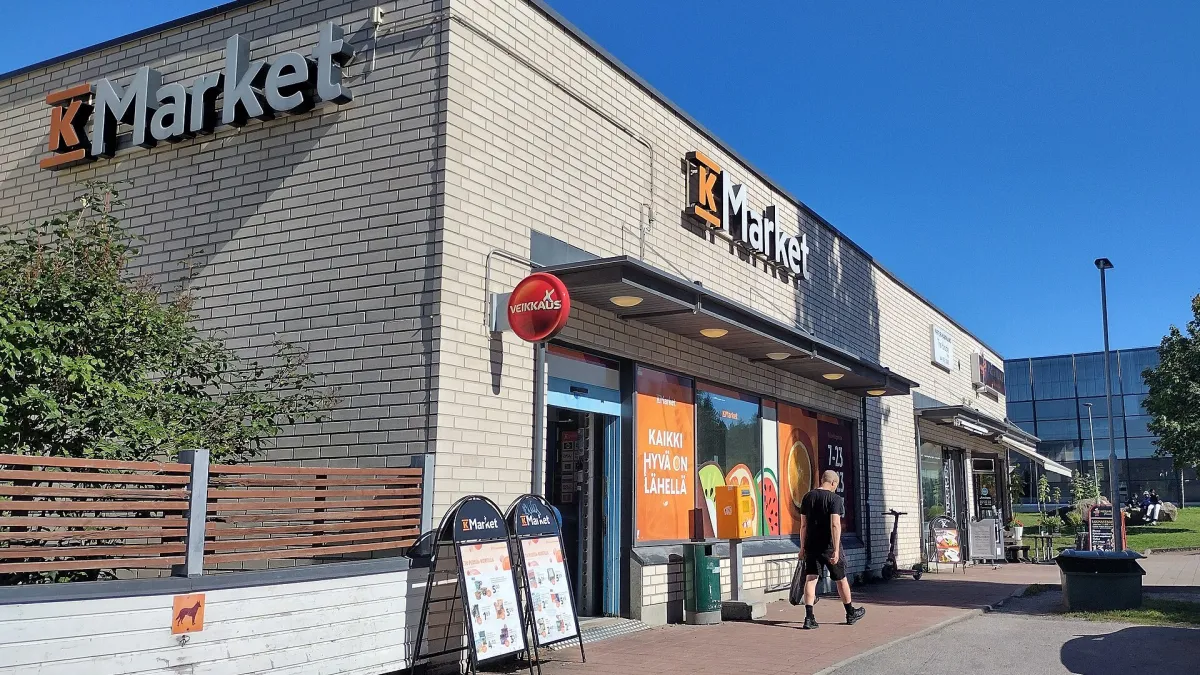 K-market grocery store's building in Annala, Tampere.