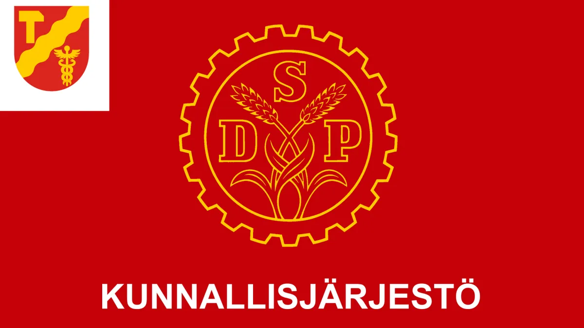 Pennant of the Tampere SDP Municipal Organisation