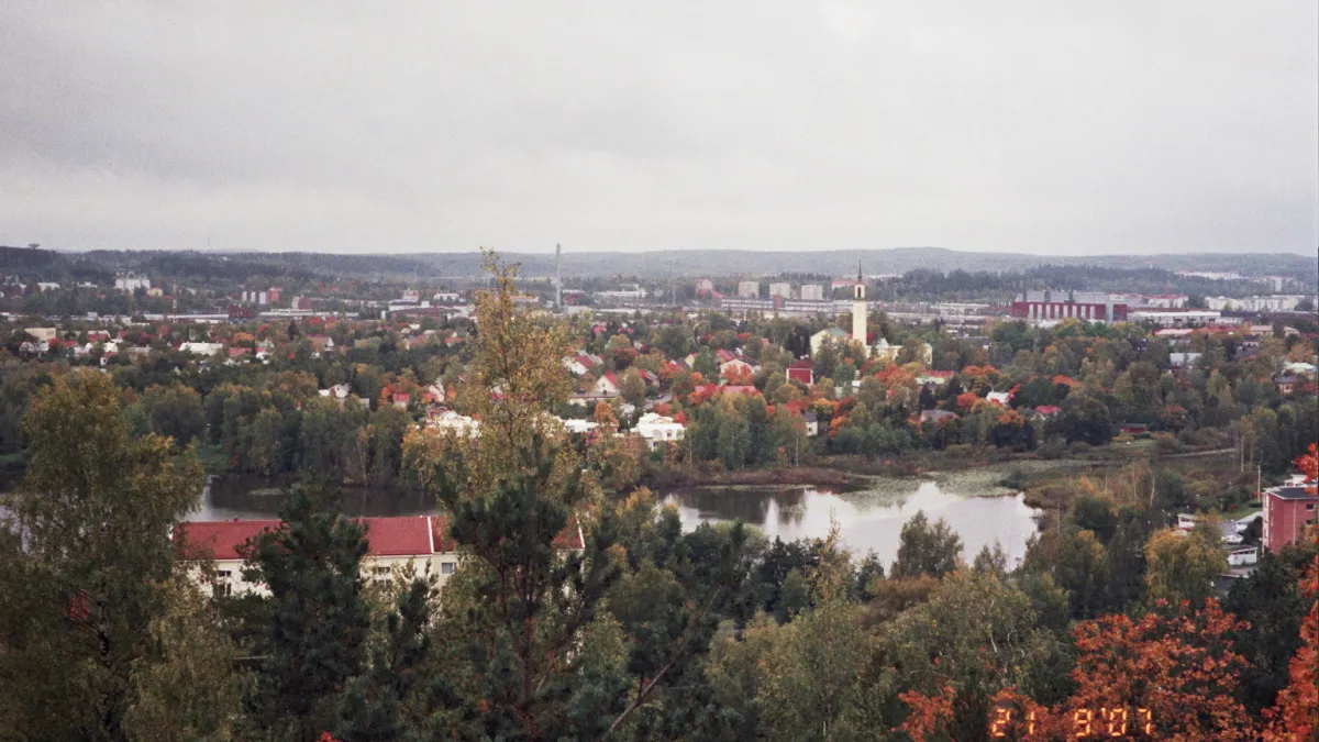 Viinikka, a district of the city of Tampere in Finland, in 2007. Photographed from the Kalevankangas cemetery.