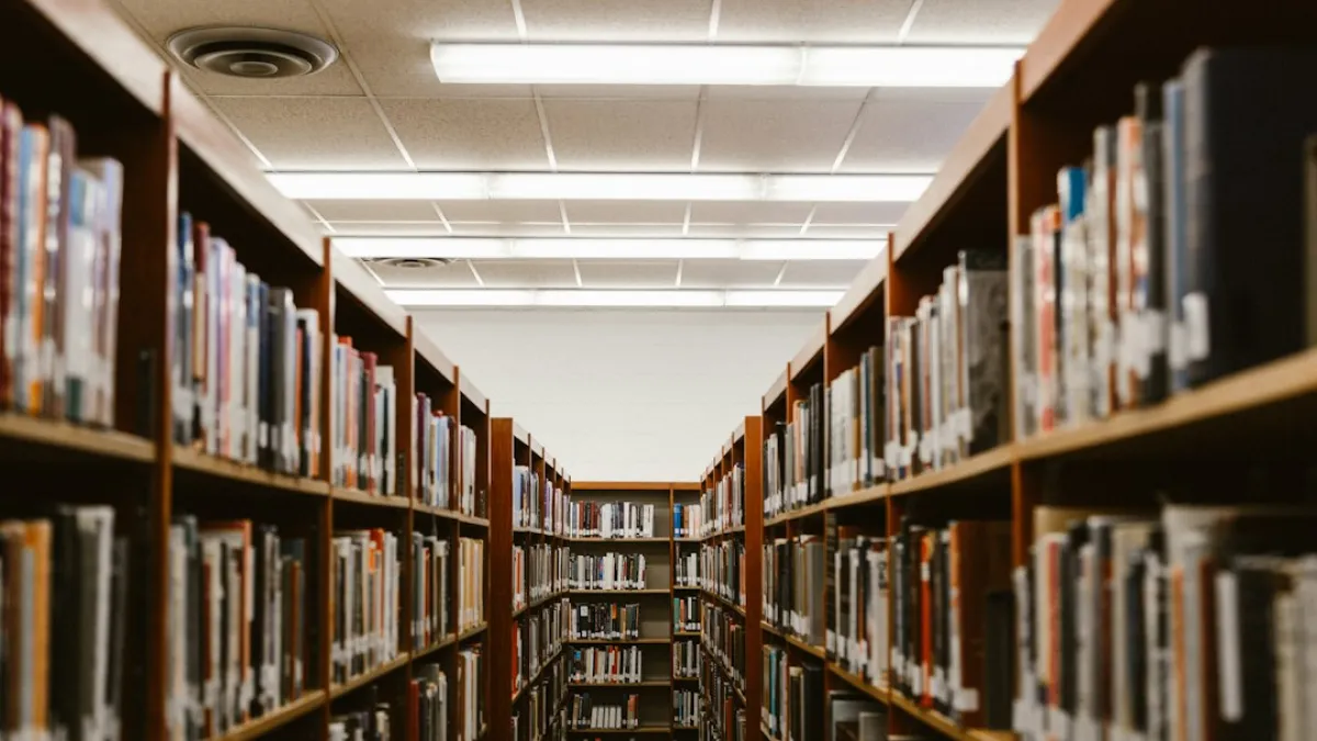 Library shelves