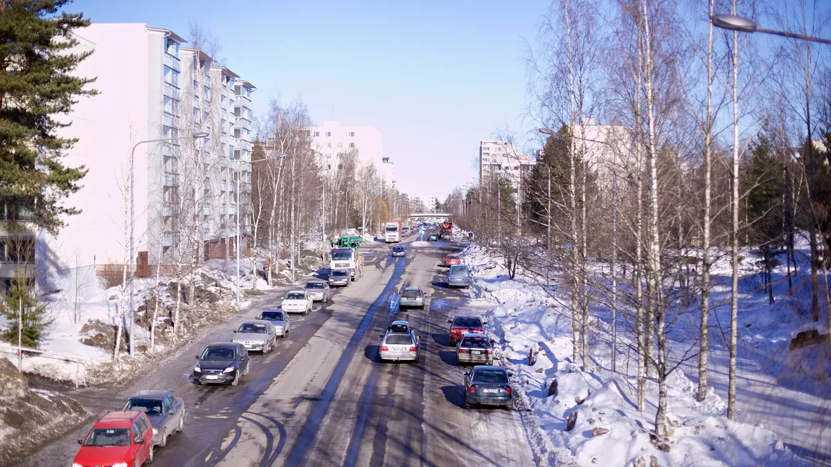 Opiskelijankatu street in Tampere, Finland