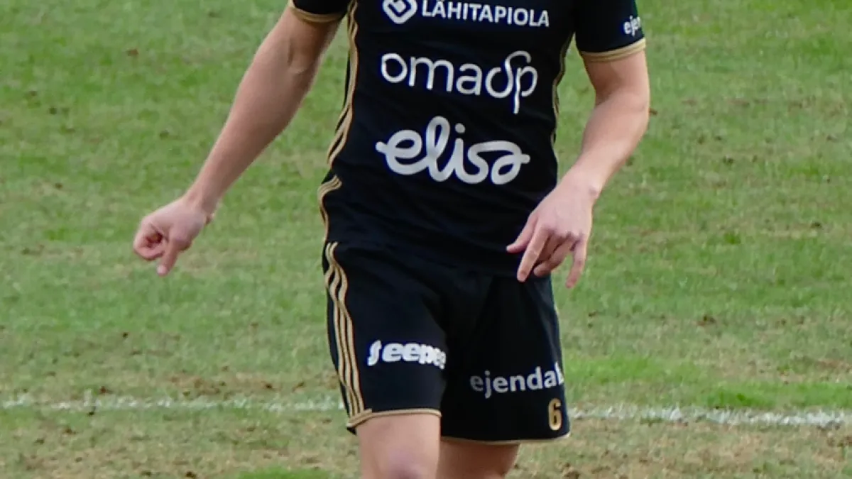 Swedish association football midfielder Anders Bååth playing for the Finnish club Seinäjoen Jalkapallokerho in a Veikkausliiga match against Tampere Ilves in Tampere, Finland, in April, 2018.
