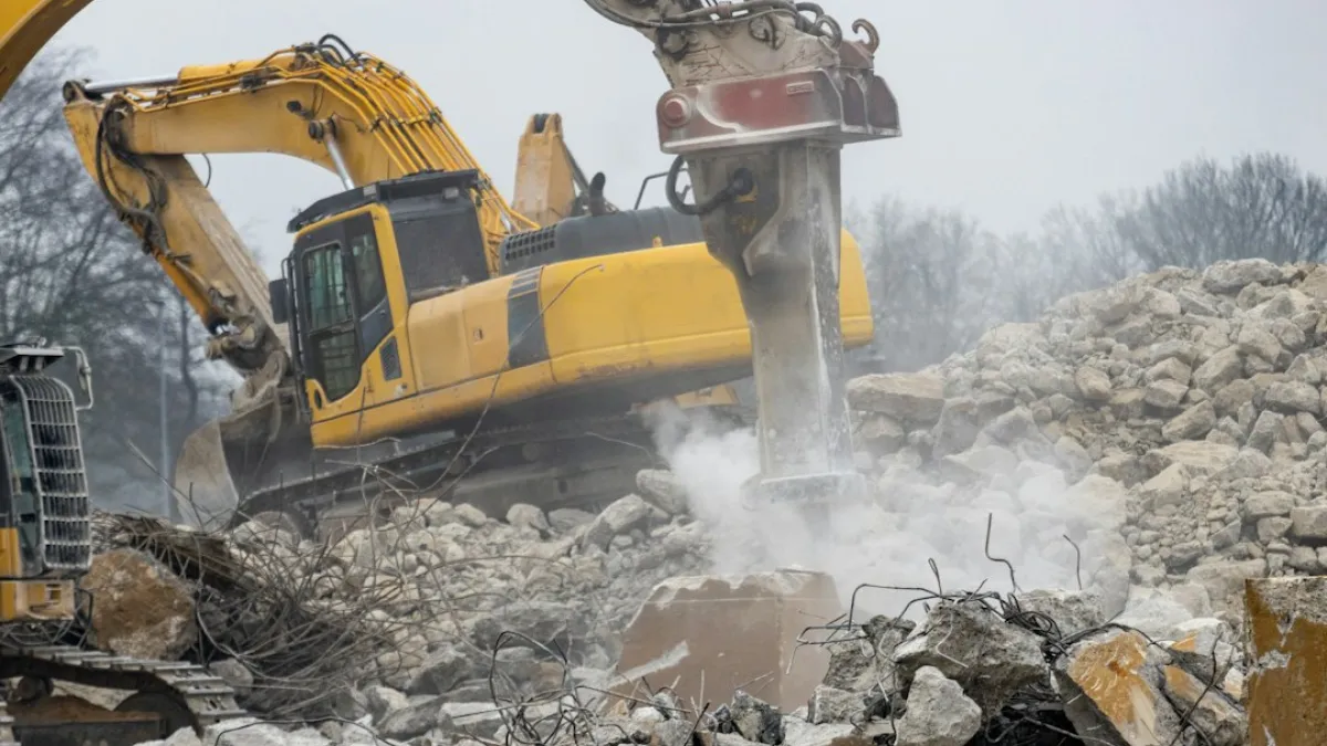 A bugger on a construction site