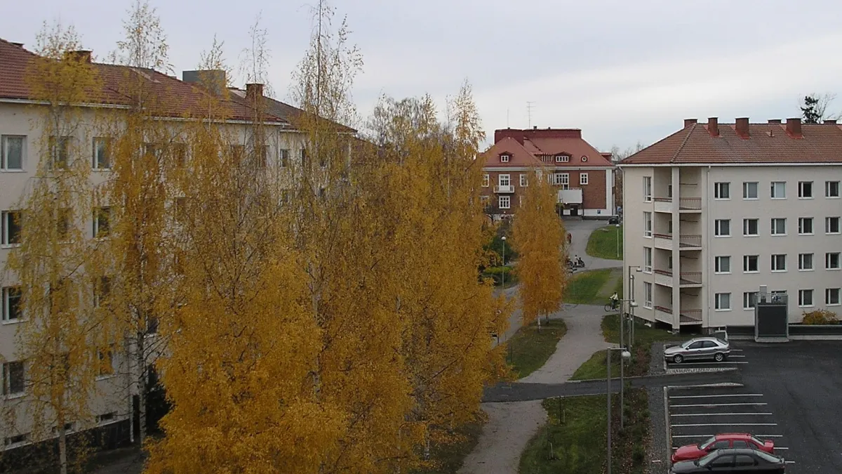 Buildings of Koukkuniemi nursing home in Tampere, Finland. Facility is the biggest in Finland with nearly a thousand residents.