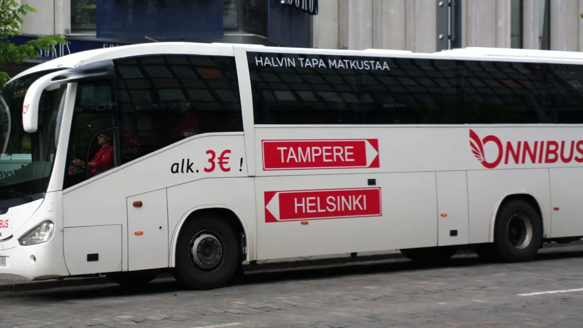 An Onnibus bus in Tampere
