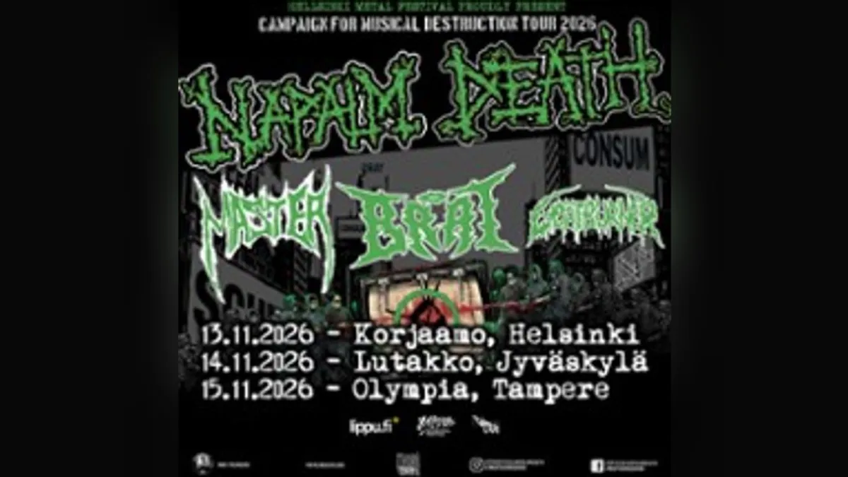 NAPALM DEATH - Campaign for Musical Destruction 2026 K-18