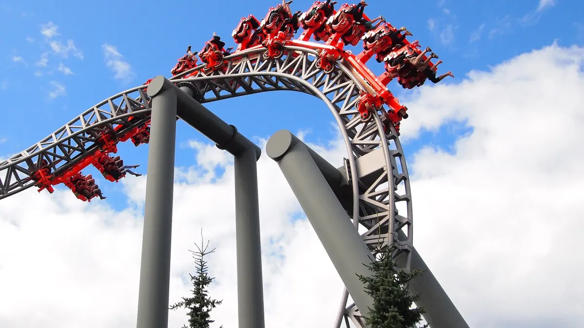 Amusement ride Tornado in Särkänniemi amusement park, Tampere.