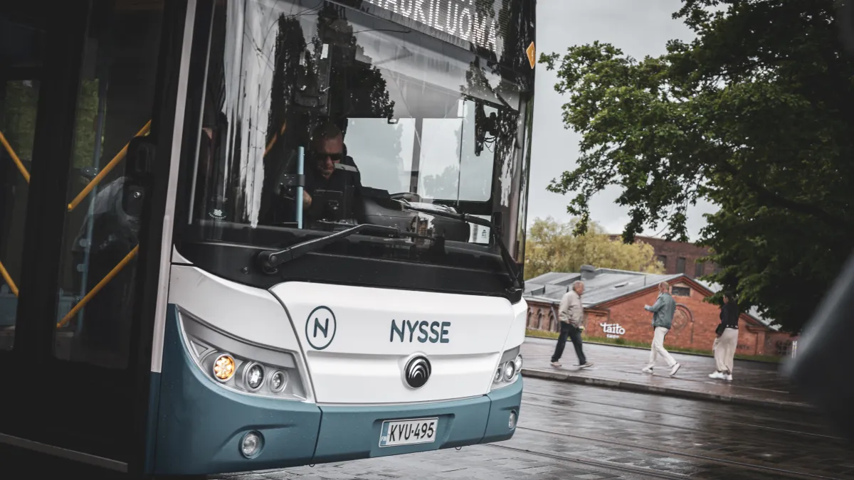 A Nysse driver in Tampere Finland.