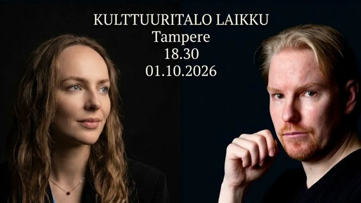 Laulaja Oleksandra Loktionova-Oitsius ja pianisti Ville Hautakangas